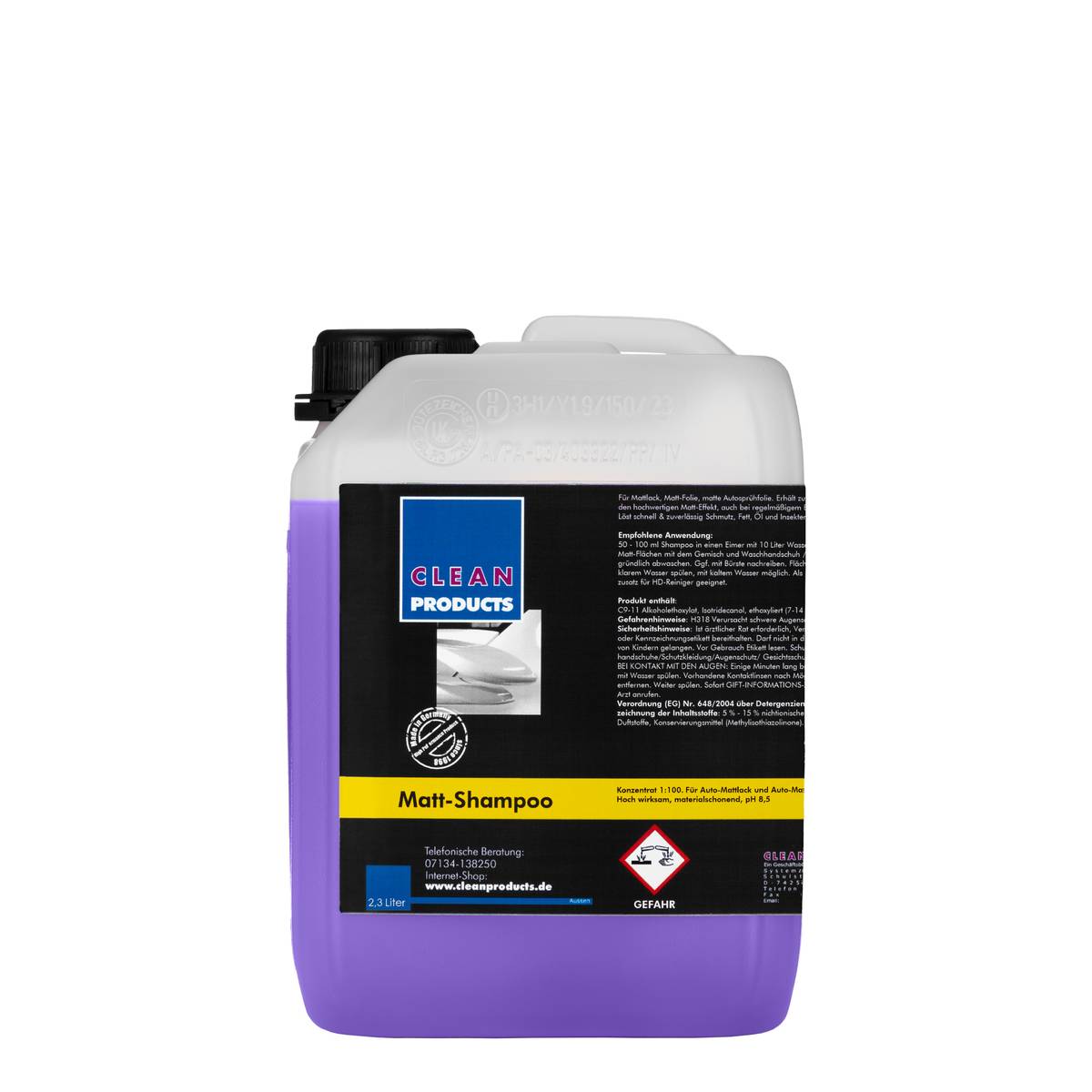 CLEANPRODUCTS Mattlack Auto-Shampoo Folie & Lack - Konzentrat - 2,3 Liter