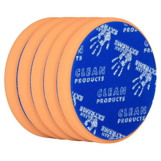 Polierschwamm abrasiv - retikuliert Orange 135 mm - 5 Stück - CLEANPRODUCTS
