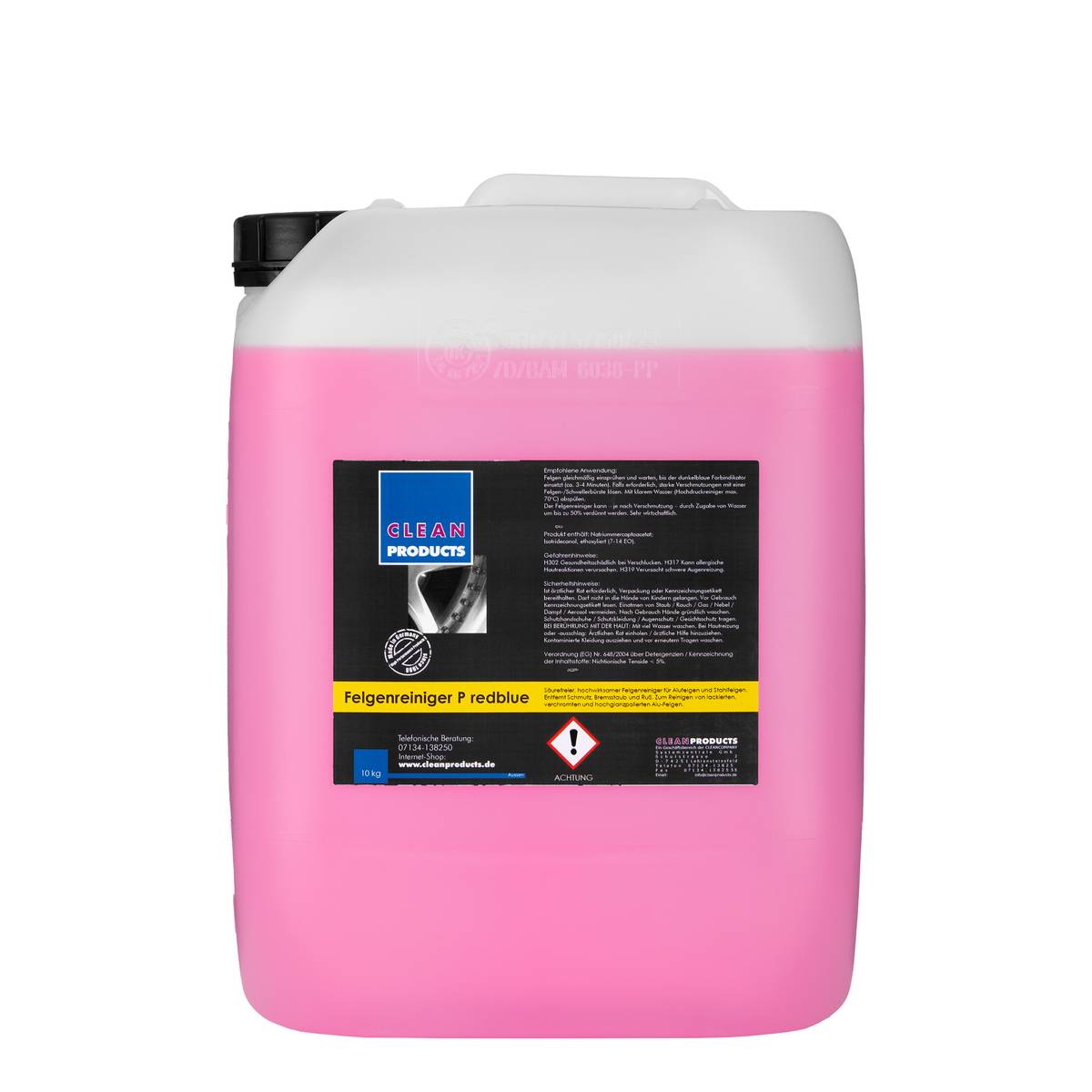 Felgenreiniger P redblue - Säurefrei mit Farbumschlag - 10 Liter - CLEANPRODUCTS