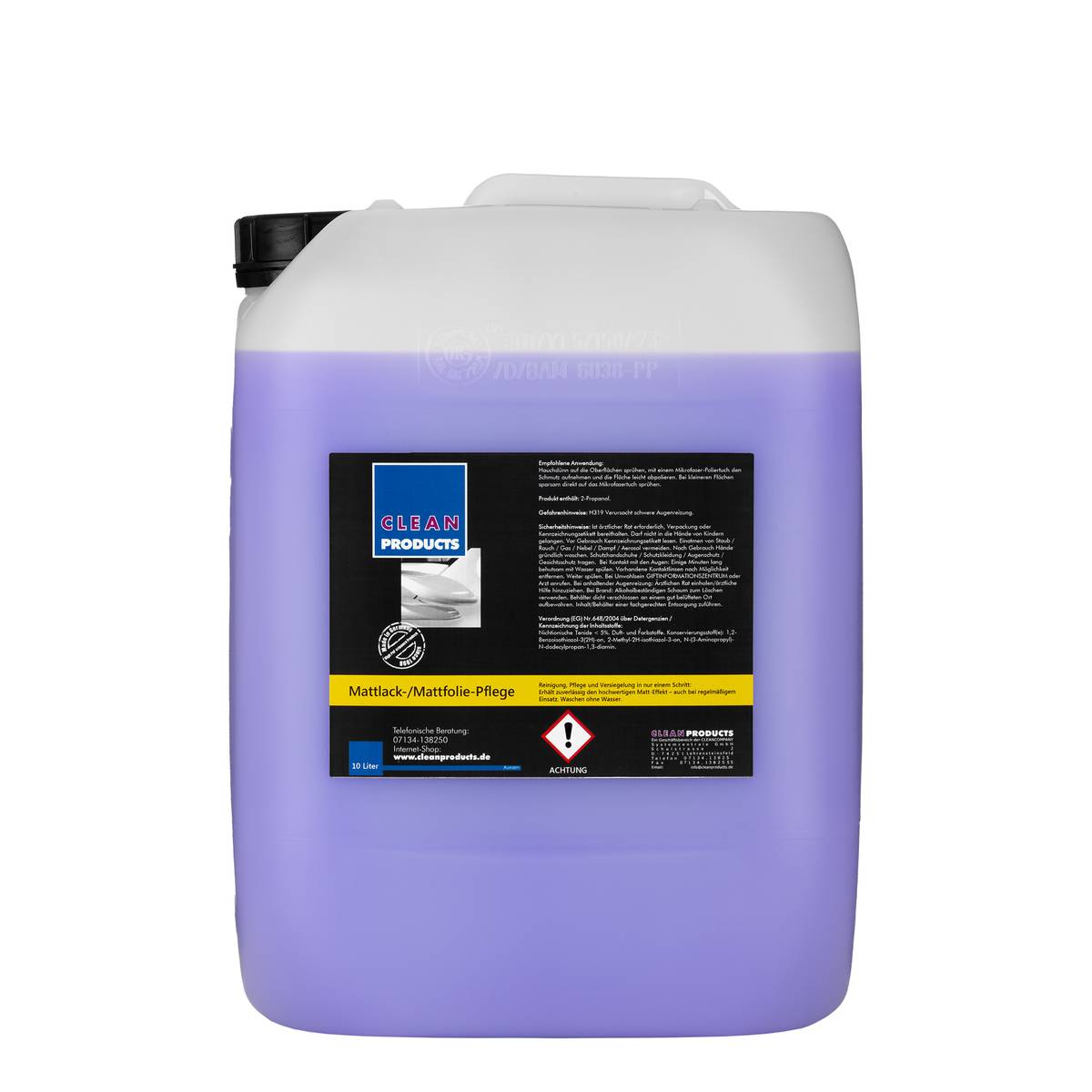Mattlack + Mattfolie Pflege - 10 Liter - CLEANPRODUCTS