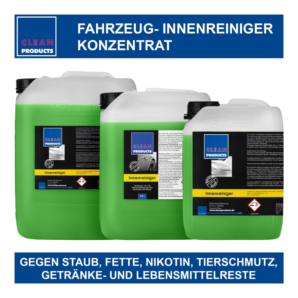 Fahrzeug-Innenreiniger Konzentrat - 2,3 Liter - CLEANPRODUCTS