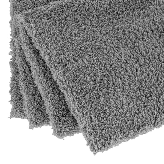 MICRO Poliertuch GRAU FLUFFY - Randlos - 500GSM - 5 Stück - CLEANPRODUCTS