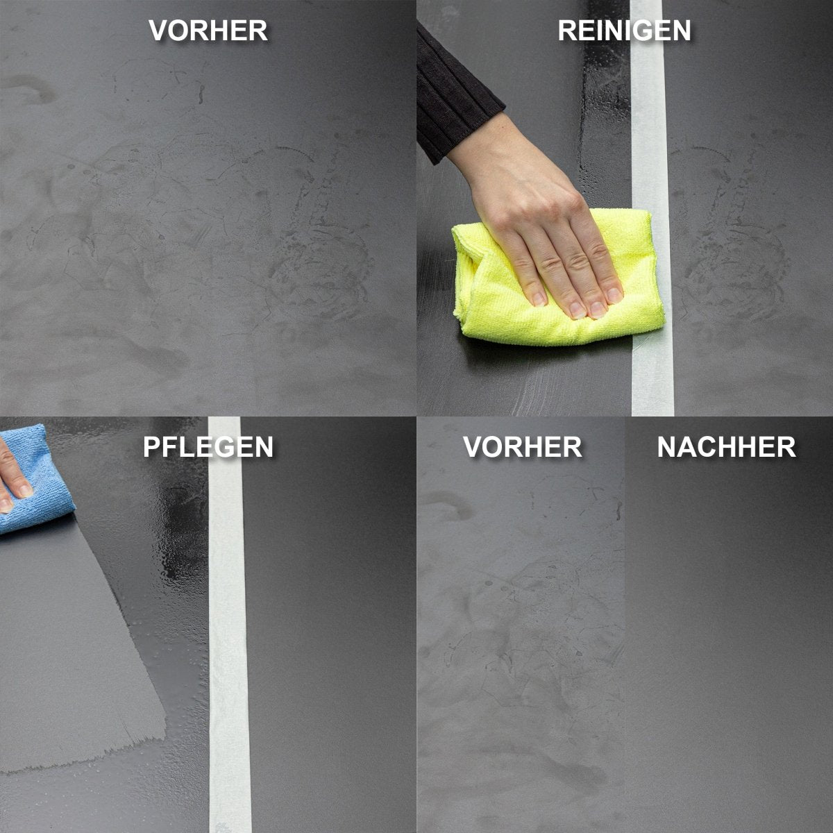 Matt-SAUBER + Matt-PFLEGE-SET für matte Küchen- und Möbel-Oberflächen - CLEANPRODUCTS