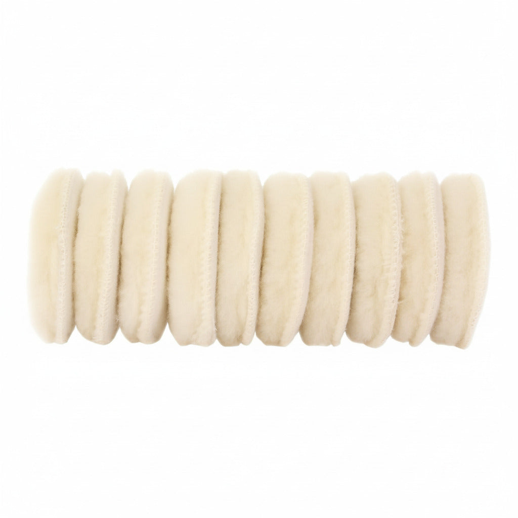 Lammfell-Polierpad Weiß 80 mm - 10 Stück - CLEANPRODUCTS