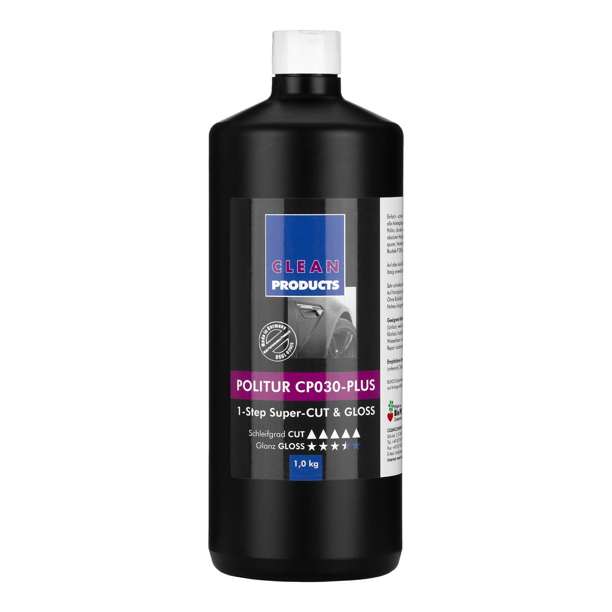 CLEANPRODUCTS POLITUR CP030-PLUS One-Step Super-CUT & GLOSS 1 kg AutoPolitur