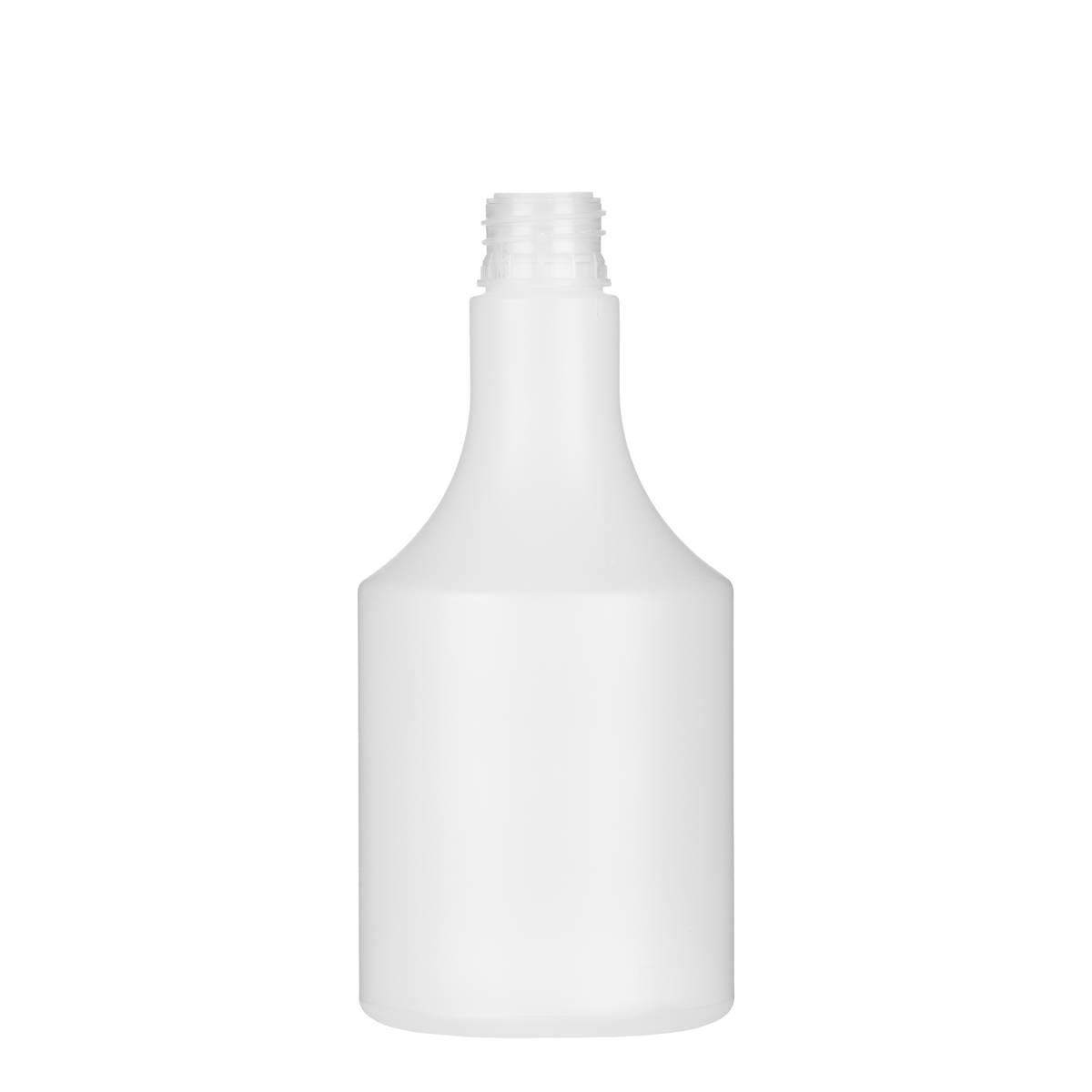 Kunststoff-Systemflasche, rund, 500 ml, HDPE, Natur, 45g, Prellgewinde - CLEANPRODUCTS