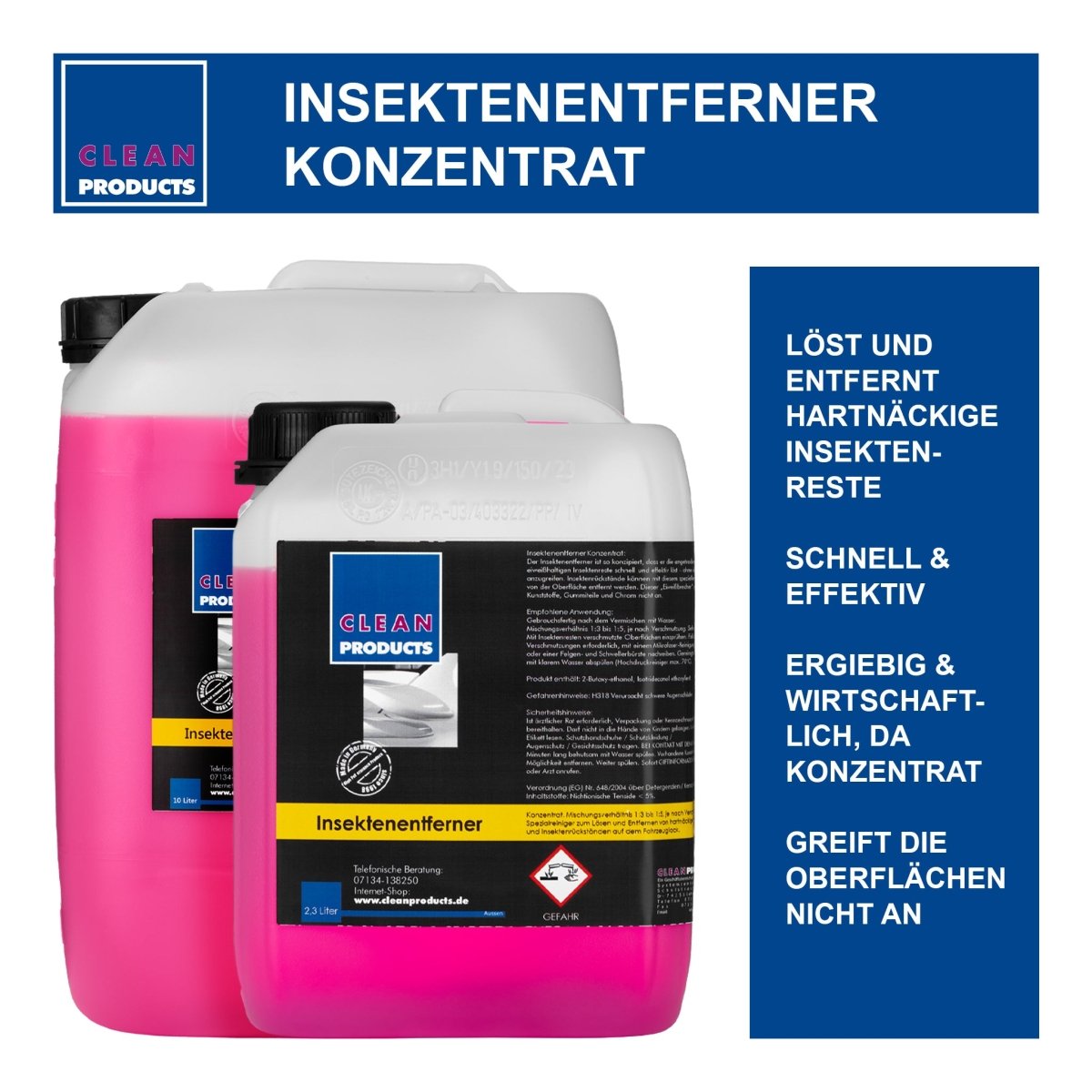Insektenentferner Konzentrat (Insektenreiniger) - 10 Liter - CLEANPRODUCTS