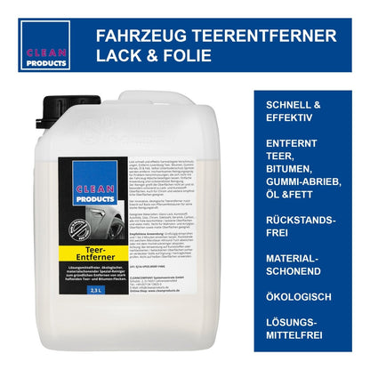 Fahrzeug Teerentferner Lack & Folie - 2,3 Liter - CLEANPRODUCTS